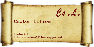 Csutor Liliom névjegykártya